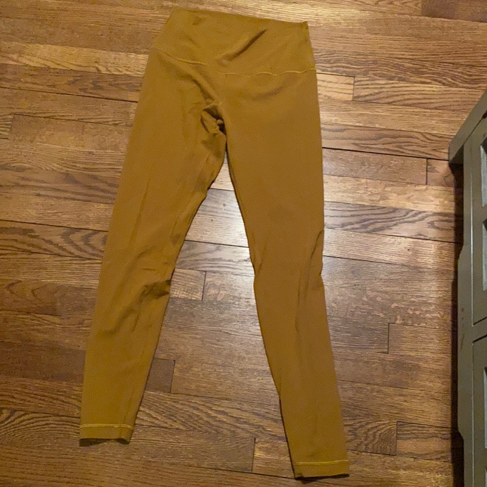 Barely worn mustard yellow Lululemon Align leggings Size 8
